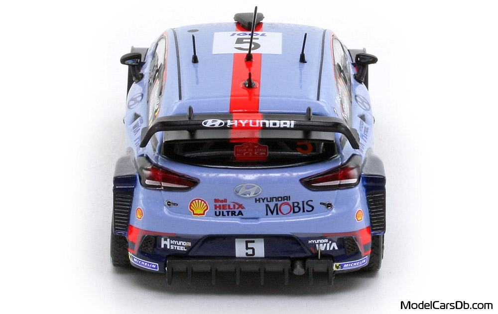 2017 - Hyundai i20 WRC IXO 1/43 (Blue / Blau) Heck