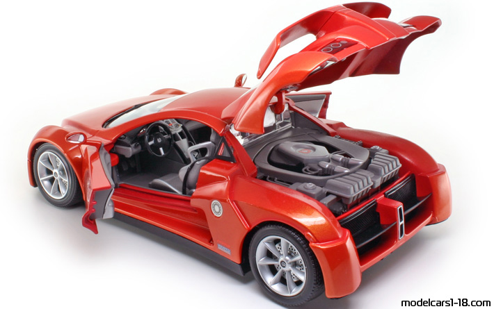 2002 - Italdesign Prima Giugiaro Concept Bburago 1/18 (Rot) Zu öffnende Teile