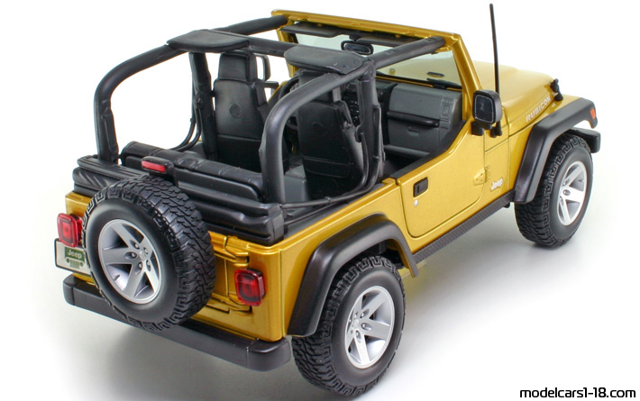 2003 - Jeep Wrangler Rubicon Maisto 1/18 (Gelb) Hinten rechte seite