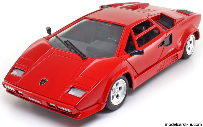 1987 - Lamborghini Countach LP5000 QV Polistil 1/18 (Red) Vorne linke Seite