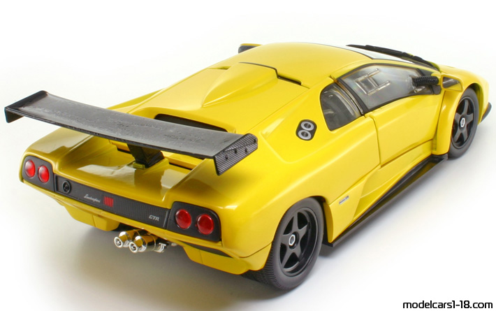 2001 - Lamborghini Diablo GTR Hot Wheels 1/18 (Gelb) Hinten rechte seite