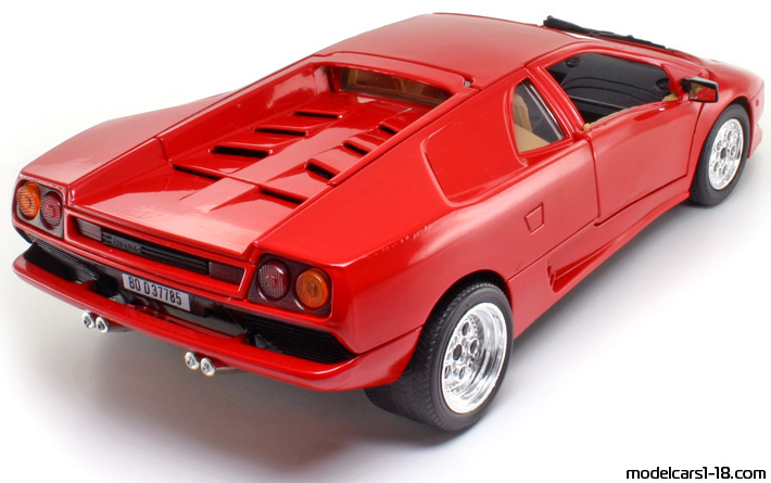 1989 - Lamborghini Diablo Polistil 1/18 (Rot) Hinten rechte seite