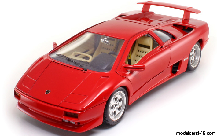 1990 - Lamborghini Diablo Bburago 1/18 (Blau) Vorne linke Seite