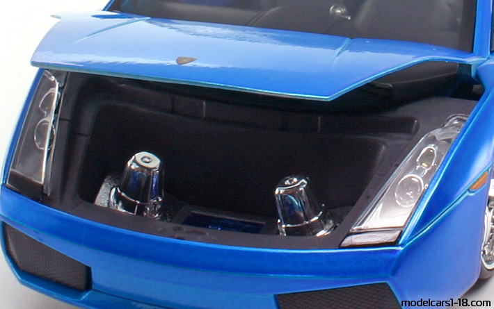 2001 - Lamborghini Gallardo Maisto 1/18 (Blau) Kofferraum / Klappbare Scheinwerfer