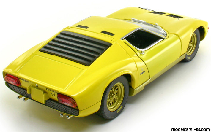 1967 - Lamborghini Miura P400 Anson 1/18 (Gelb / Gelb) Hinten rechte seite