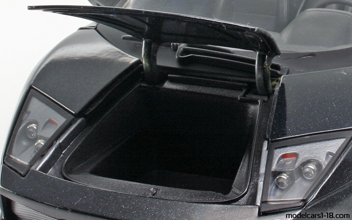 2001 - Lamborghini Murcielago Roadster Motor Max 1/18 (Schwarz) Kofferraum / Klappbare Scheinwerfer