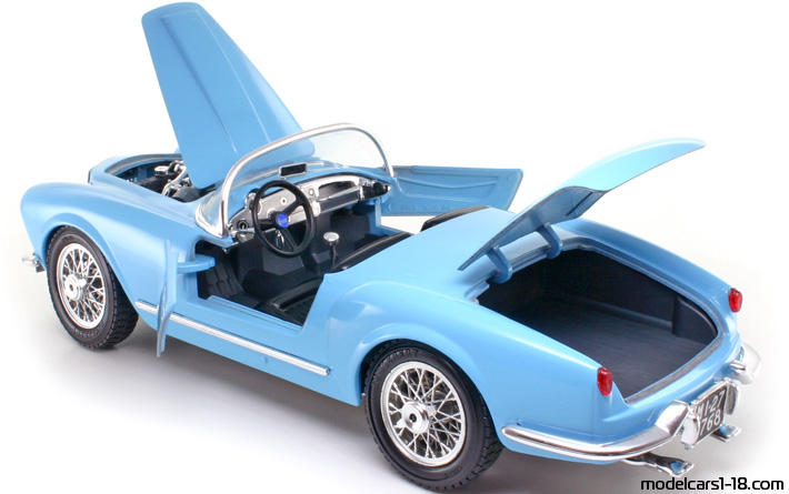 1955 - Lancia Aurelia B24 Spider Bburago 1/18 (Blau) Zu öffnende Teile