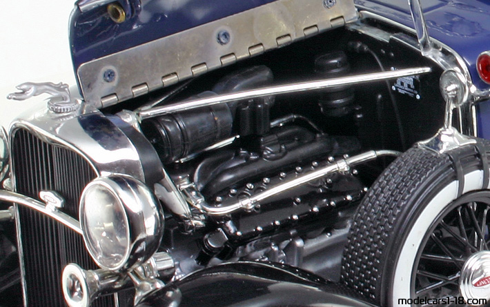 1931 - Lincoln Model K Sport Phaeton Ricko 1/18 (Blau / Schwarz) Motor