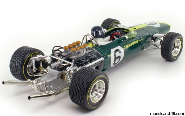 1967 - Lotus 49 Quartzo 1/18 (Grün / Gelb) Hinten rechte seite