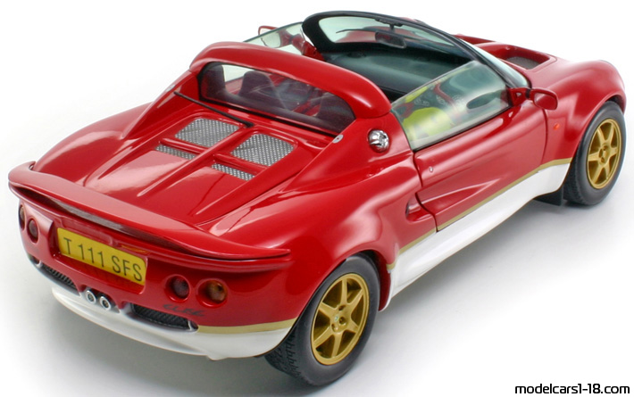 1999 - Lotus Elise Type 49 Sun Star 1/18 (Rot / Weiß) Hinten rechte seite