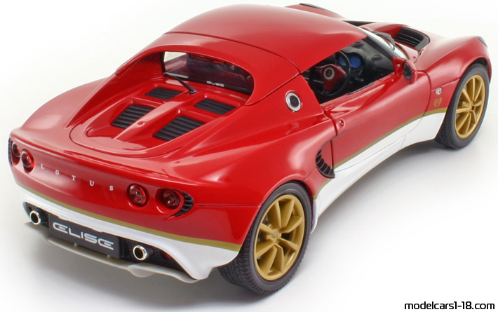 2002 - Lotus Elise Type 49 Jadi 1/18 (Rot / Weiß) Hinten rechte seite