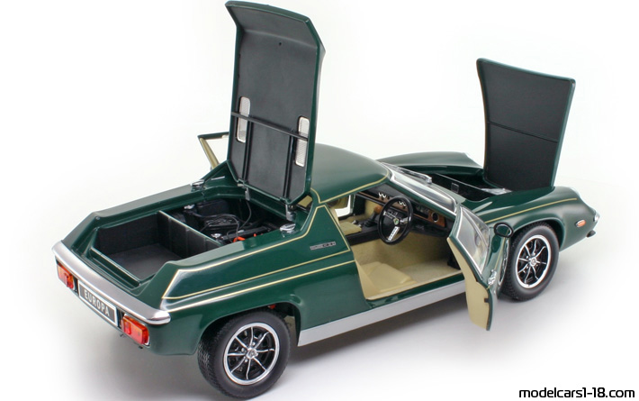 1973 - Lotus Europa Special Kyosho 1/18 (Grün) Zu öffnende Teile