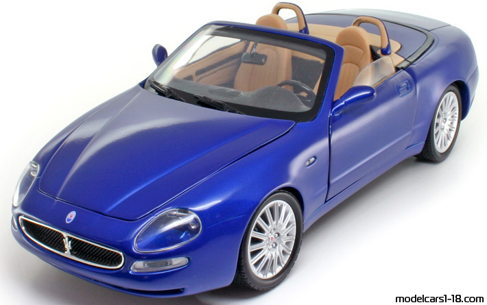 2002 - Maserati GT Spyder Bburago 1/18 (Blau) Vorne linke Seite
