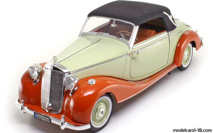 1949 - Mercedes 170 S (W191) Signature Models 1/18 (Weiß / Orange) Vorne linke Seite