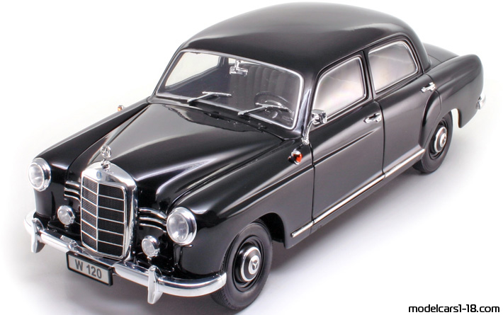 1953 - Mercedes 180 (W120) Revell 1/18 (Black) Vorne linke Seite