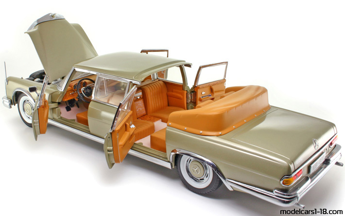 1966 - Mercedes 600 Pullman-Landaulet (W100) Sun Star 1/18 (Gold) Zu öffnende Teile