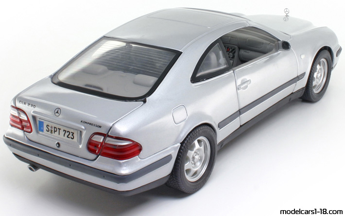 1997 - Mercedes CLK 230 (C208) Anson 1/18 (Silber) Hinten rechte seite