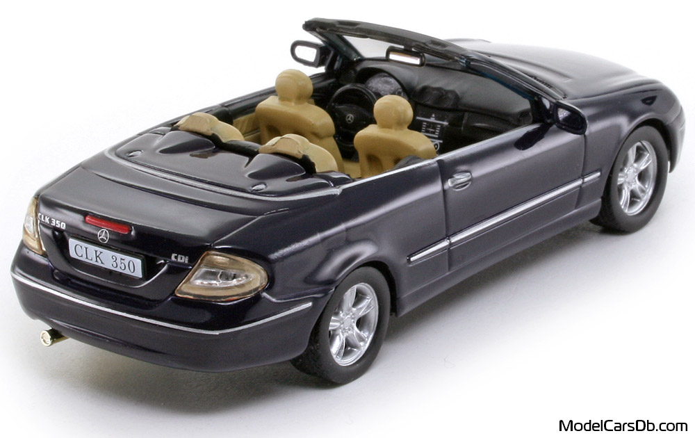 2005 - Mercedes CLK 350 Cabriolet (A209) DeAgostini 1/43 (Blau) Hinten rechte seite