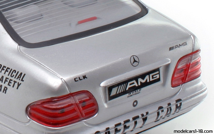 1997 - Mercedes CLK 55 AMG (C208) Safety Car Anson 1/18 (Silber) Kofferraum / Klappbare Scheinwerfer