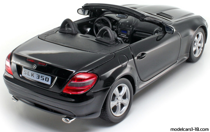 2005 - Mercedes SLK 350 (R171) Welly 1/18 (Schwarz) Hinten rechte seite