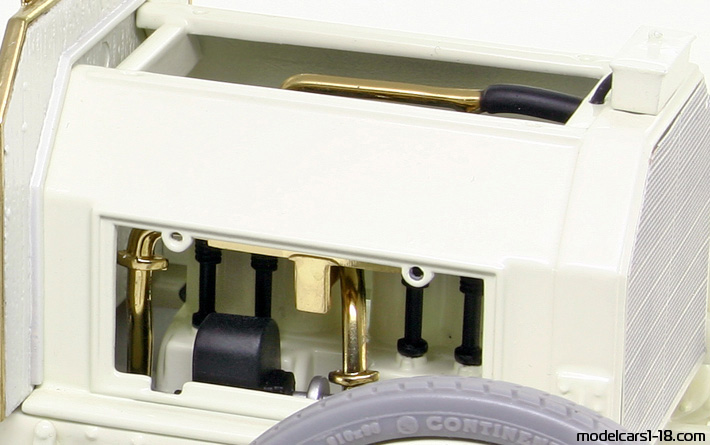 1901 - Mercedes Simplex 35 HP Schuco 1/18 (Weiß) Kofferraum / Klappbare Scheinwerfer