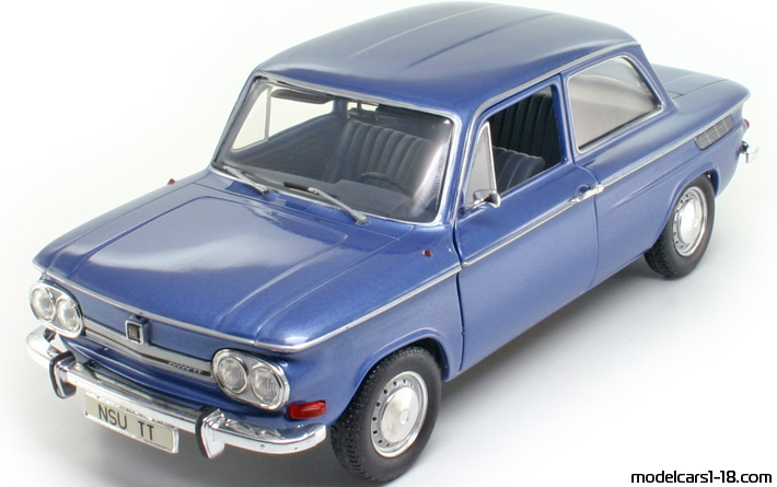 1968 - NSU TT Revell 1/18 (Blau) Vorne linke Seite