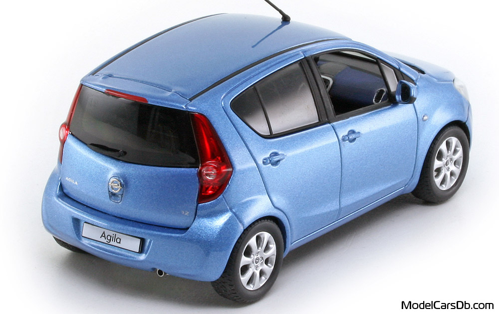 2008 - Opel Agila Schuco 1/43 (Blau) Hinten rechte seite