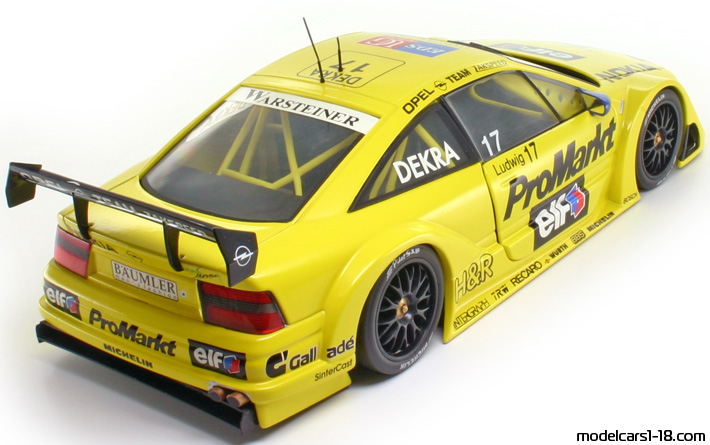 1996 - Opel Calibra V6 DTM UT 1/18 (Gelb / Schwarz) Hinten rechte seite