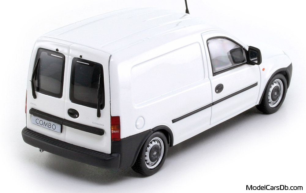 2002 - Opel Combo Minichamps 1/43 (Weiß) Hinten rechte seite