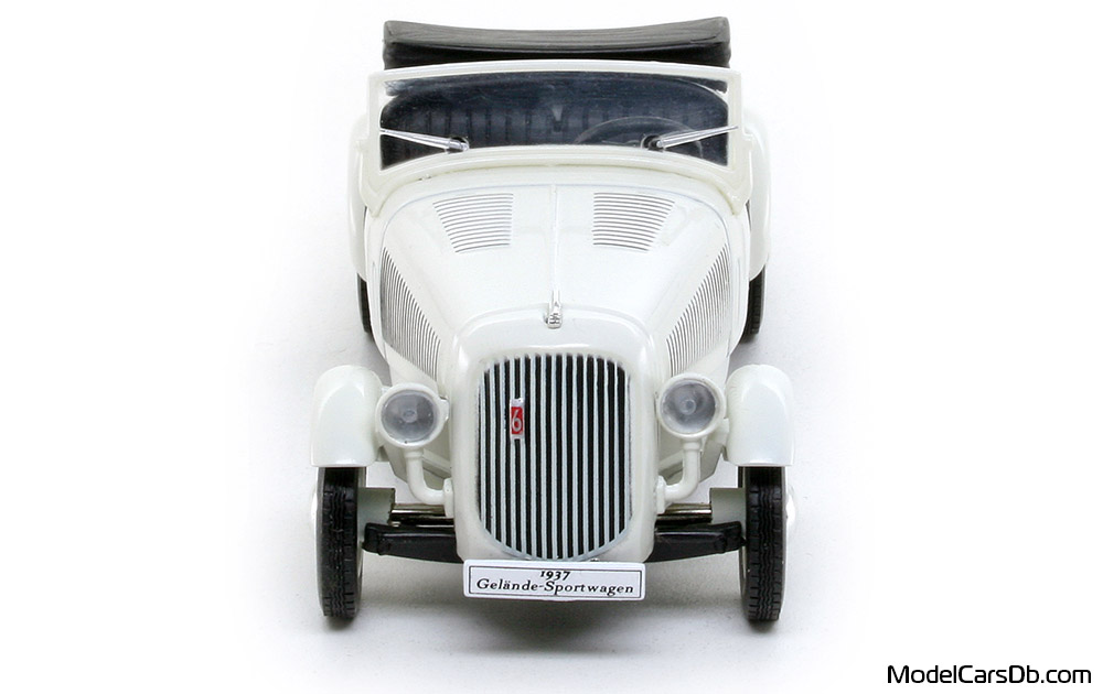 1934 - Opel Gelandesportwagen Altaya 1/43 (Weiß) Front