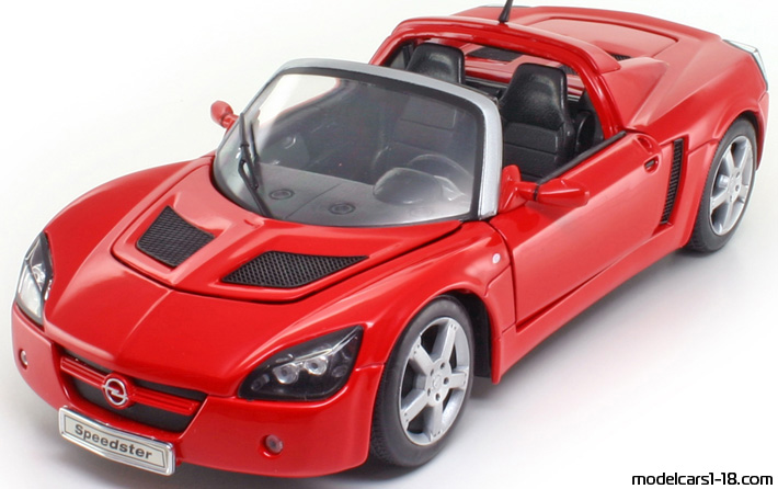 2000 - Opel Speedster Welly 1/18 (Rot) Vorne linke Seite