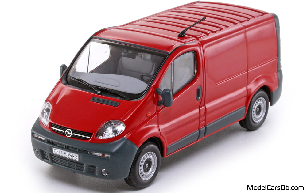 2001 - Opel Vivaro Minichamps 1/43 (Weiß) Vorne linke Seite
