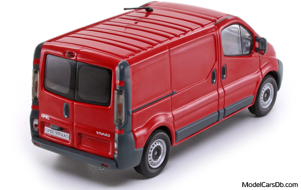 2001 - Opel Vivaro Minichamps 1/43 (Weiß) Hinten rechte seite