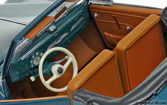 1954 - Peugeot 203 Solido 1/18 (Grün) Innenraum Armaturenbrett