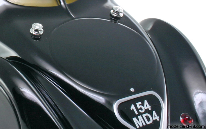 1937 - Peugeot 302 Darl'mat Norev 1/18 (Schwarz) Kofferraum / Klappbare Scheinwerfer