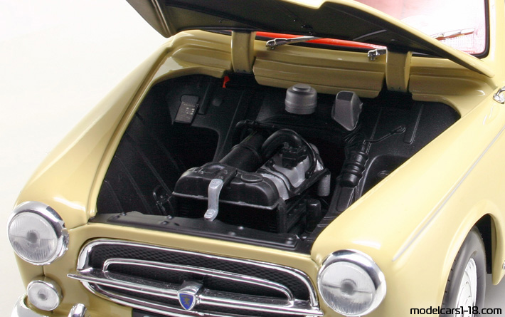 1957 - Peugeot 403 Solido 1/18 (Weiß) Motor
