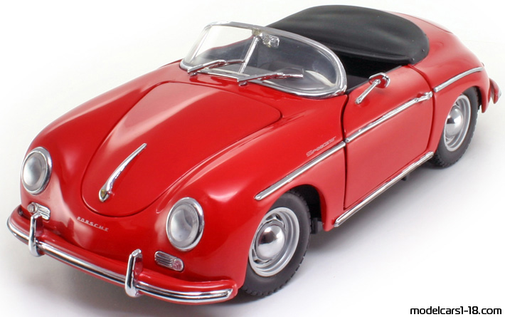 1958 - Porsche 356 A Speedster Kyosho 1/18 (Rot) Vorne linke Seite