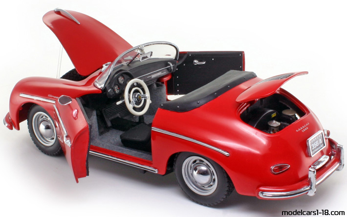 1958 - Porsche 356 A Speedster Kyosho 1/18 (Rot) Zu öffnende Teile
