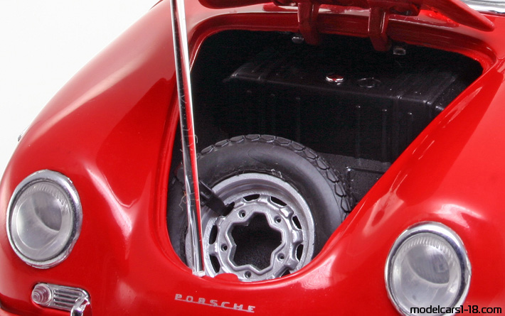 1958 - Porsche 356 A Speedster Kyosho 1/18 (Rot) Kofferraum / Klappbare Scheinwerfer