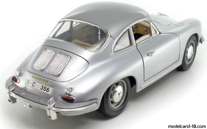 1961 - Porsche 356 B Bburago 1/18 (Silber) Hinten rechte seite