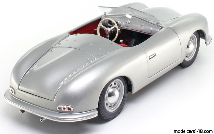 1948 - Porsche 356 Nr. 1 Maisto 1/18 (Silber) Hinten rechte seite