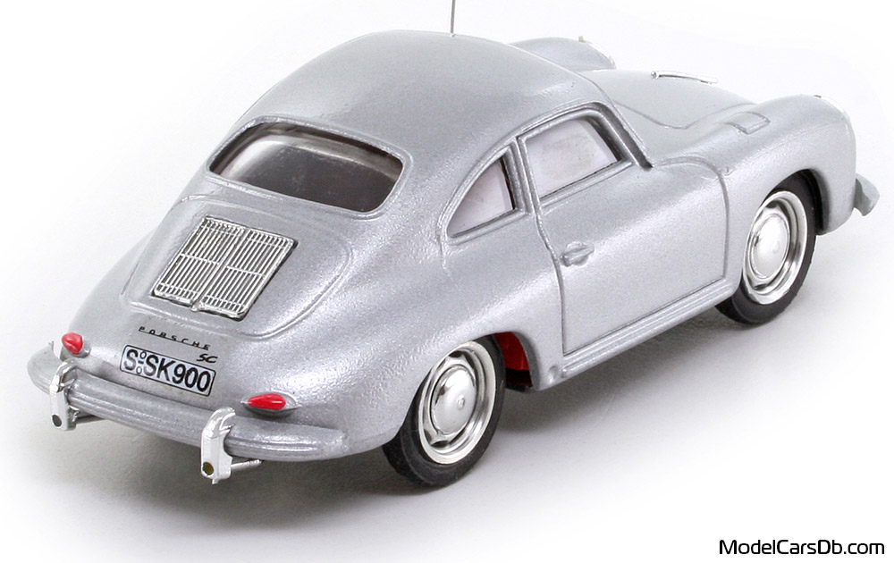 1963 - Porsche 356 SC Brumm 1/43 (Silber) Hinten rechte seite
