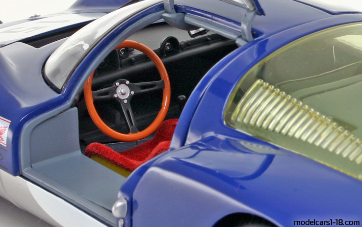 1966 - Porsche 906 Minichamps 1/18 (Blau / Silber) Innenraum Armaturenbrett