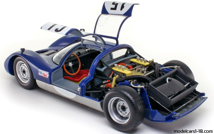 1966 - Porsche 906 Minichamps 1/18 (Blau / Silber) Zu öffnende Teile