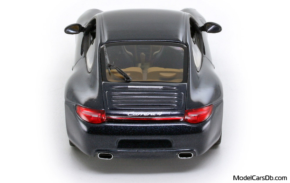 2008 - Porsche 911 Carrera 4 (997) Minichamps 1/43 (Blau) Heck