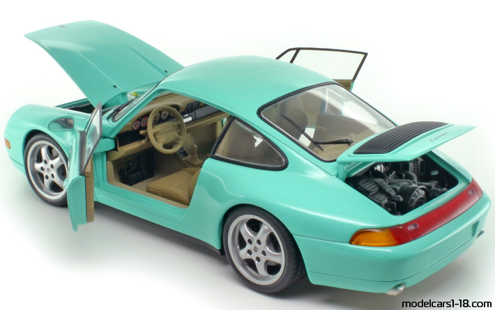 1993 - Porsche 911 Carrera (993) UT 1/18 (Grün) Zu öffnende Teile