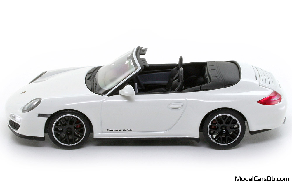 2011 - Porsche 911 Carrera GTS Cabriolet (997) Minichamps 1/43 (Weiß) Seite