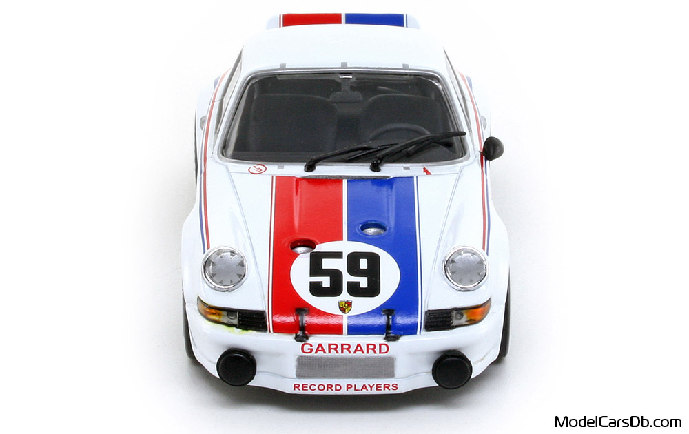 1973 - Porsche 911 Carrera RSR 2.8 Minichamps 1/43 (Weiß / Blau) Front