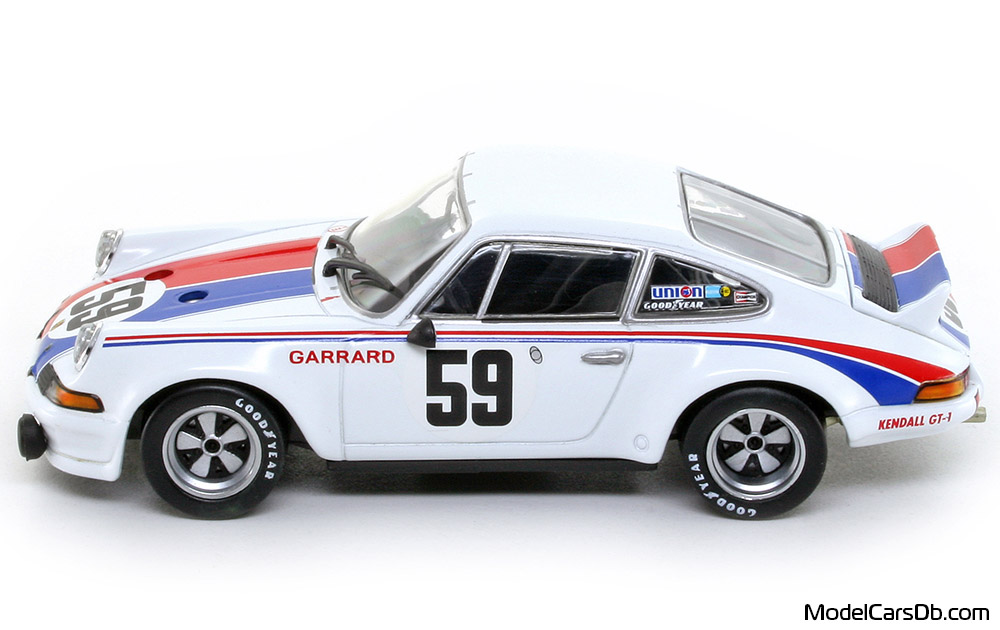 1973 - Porsche 911 Carrera RSR 2.8 Minichamps 1/43 (Weiß / Blau) Seite
