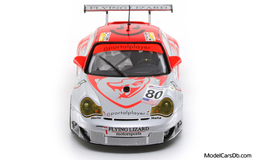 2006 - Porsche 911 GT3 RSR (996) Minichamps 1/43 (Silber / Rot) Front